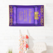 Paarse gouden Royal Crown Banner (Insitu)