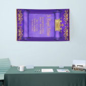 Paarse gouden Royal Crown Banner (Beurs)