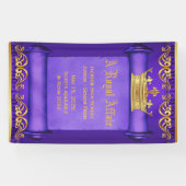 Paarse gouden Royal Crown Banner (Horizontaal)