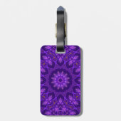 Paarse Gouden Roze Energie Healing Mandala Bagagelabel (Achterkant verticaal)