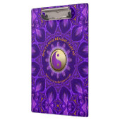 Paarse Gouden Roze Energie Healing Mandala Klembord (Links)