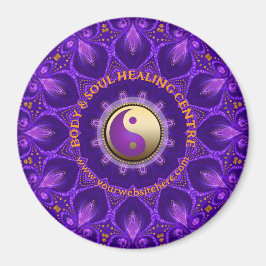 Paarse Gouden Roze Energie Healing Mandala Magneet