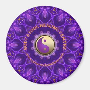 Paarse Gouden Roze Energie Healing Mandala Magneet