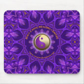 Paarse Gouden Roze Energie Healing Mandala Muismat (Voorkant)