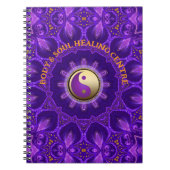 Paarse Gouden Roze Energie Healing Mandala Notitieboek (Voorkant)