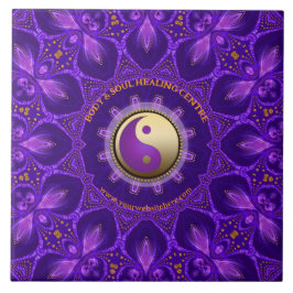 Paarse Gouden Roze Energie Healing Mandala Tegeltje