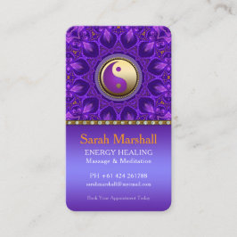 Paarse Gouden Roze Energie Healing Mandala Visitekaartje