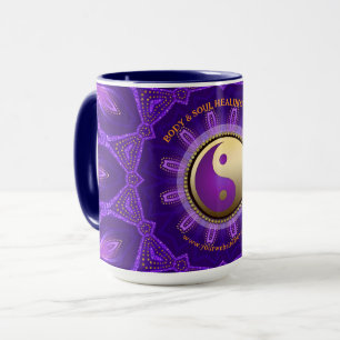Paarse Gouden Roze Energie Helende Mandala Mok