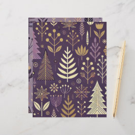 Paarse & Gouden Scandinavische Natuur Scrapbook