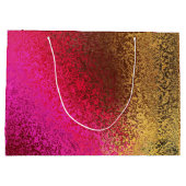 Paarse & Gouden Schaduw Gelukkige Verjaardagsnaam Groot Cadeauzakje (Achterkant)