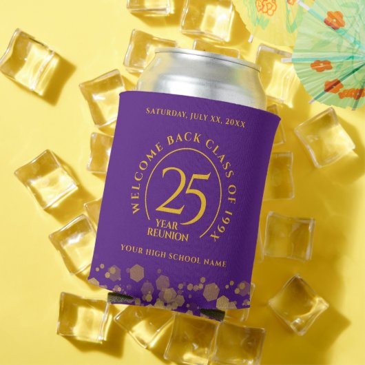 Paarse & Gouden School College Class Reunion Blikjeskoeler (Insitu Zomer)