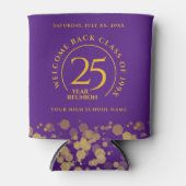 Paarse & Gouden School College Class Reunion Blikjeskoeler (Voorkant)