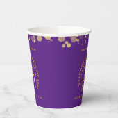 Paarse & Gouden School College Class Reunion Papieren Bekers (Links)