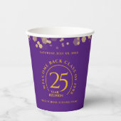 Paarse & Gouden School College Class Reunion Papieren Bekers (Voorkant)