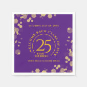 Paarse & Gouden School College Class Reunion Servet (Voorkant)