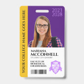 Paarse Gouden School Hogeschool Universiteit Stude Badge (Voorzijde)