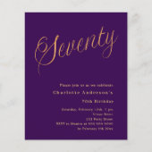 Paarse gouden script 70ste verjaardag (Voorkant)