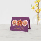 Paarse gouden Sinaasappel Dahlia chique boeket dan Kaart (Gele Bloem)