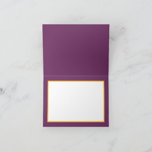 Paarse gouden Sinaasappel Dahlia chique boeket dan Kaart (Binnen)