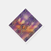 Paarse & Gouden Slang Huidpatroon Decoupage Servet (Hoek)