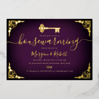  Paarse gouden sleutel housewarming party