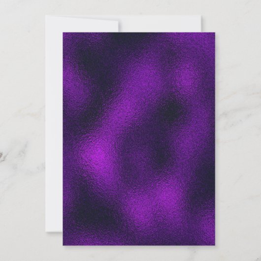 Paarse gouden sneakerbal kaart (Achterkant)