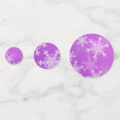 Paarse gouden sneeuwvlokken minimalistische kerst confetti (Achterkanten)