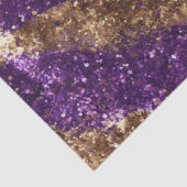 Paarse Gouden Sparkle Glitter Verjaardag Tissuepapier (Detail)