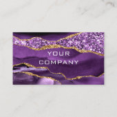 Paarse Gouden Sparkly Visitekaartje Uw Eigen Ontwe (Achterkant)