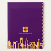 Paarse gouden stad skyline business logo 2026 planner (Achterkant)