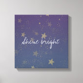 Paarse gouden sterren Confetti Canvas Afdruk (Voorkant)