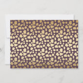 Paarse gouden sterren Kerstmis Feestdagenkaart (Achterkant)