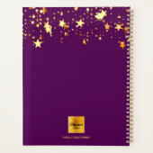 Paarse gouden sterren voor een elegante girale ben planner (Achterkant)