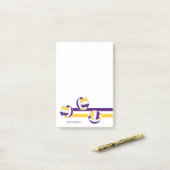 paarse gouden strepen volleybal speler naam post-it® notes (Op bureau)