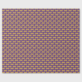Paarse & Gouden Tijger Print Inpakpapier | LSU