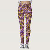 Paarse & Gouden Tijger Print Leggings | LSU-outfit (Voorkant)