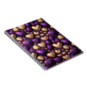 PAARSE & GOUDEN VALENTIJN HART SNOEPJES NOTITIEBOEK (Rechterzijde)