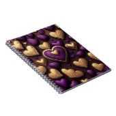 PAARSE & GOUDEN VALENTIJN HART SNOEPJES NOTITIEBOEK (Rechterzijde)