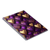 PAARSE & GOUDEN VALENTIJN HART SNOEPJES NOTITIEBOEK (Rechterzijde)