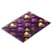 PAARSE & GOUDEN VALENTIJN HART SNOEPJES NOTITIEBOEK (Linkerzijde)