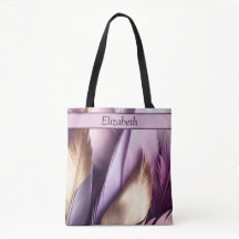 Paarse & gouden veren gepersonaliseerd