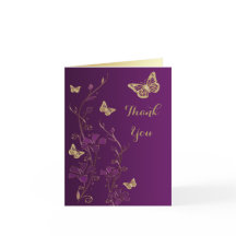 Paarse, gouden vlinder, bloemenbedankje Opmerking 