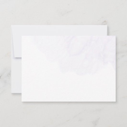 Paarse gouden vlinder bloemenmeisje Baby shower Bedankkaart (Achterkant)