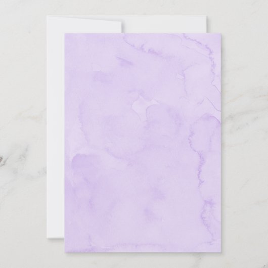 Paarse gouden vlinder bloemig 1e verjaardag kaart (Achterkant)