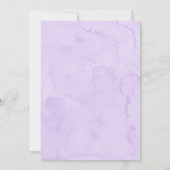 Paarse gouden vlinder bloemig Baby shower Kaart (Achterkant)