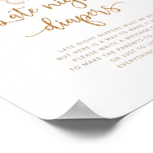 Paarse gouden vlinder Late nachtduikers Poster (Hoek)