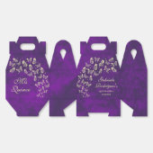 Paarse gouden vlinder Quinceañera 15e verjaardag Bedankdoosjes (Ongevouwen)