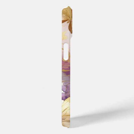 Paarse & gouden vlinder Waterverf vlinders Case-Mate iPhone Case (Achterkant / Rechts)