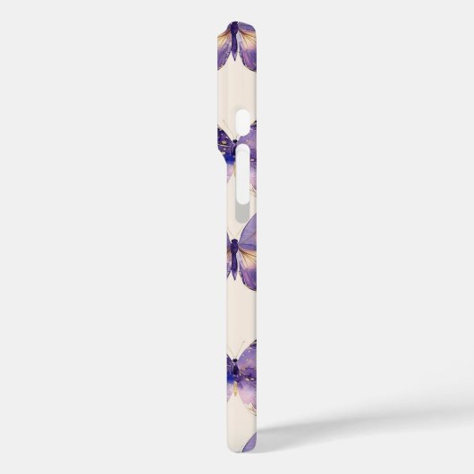 Paarse gouden vlinders Case-Mate iPhone case (Achterkant / Links)