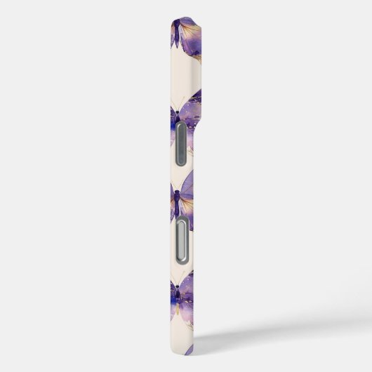 Paarse gouden vlinders Case-Mate iPhone case (Achterkant / Rechts)